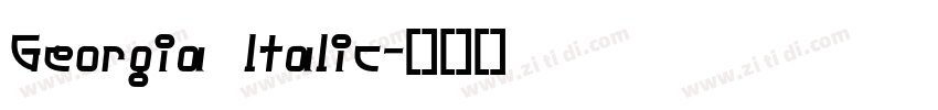 Georgia ltalic字体转换